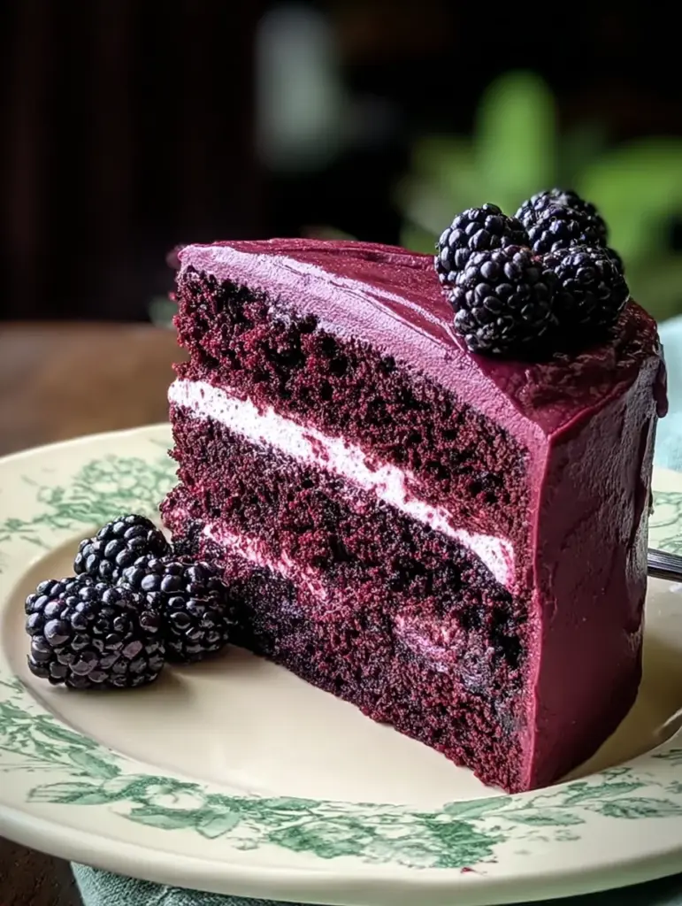 Indulge in Irresistible Blackberry Velvet Cake Bliss