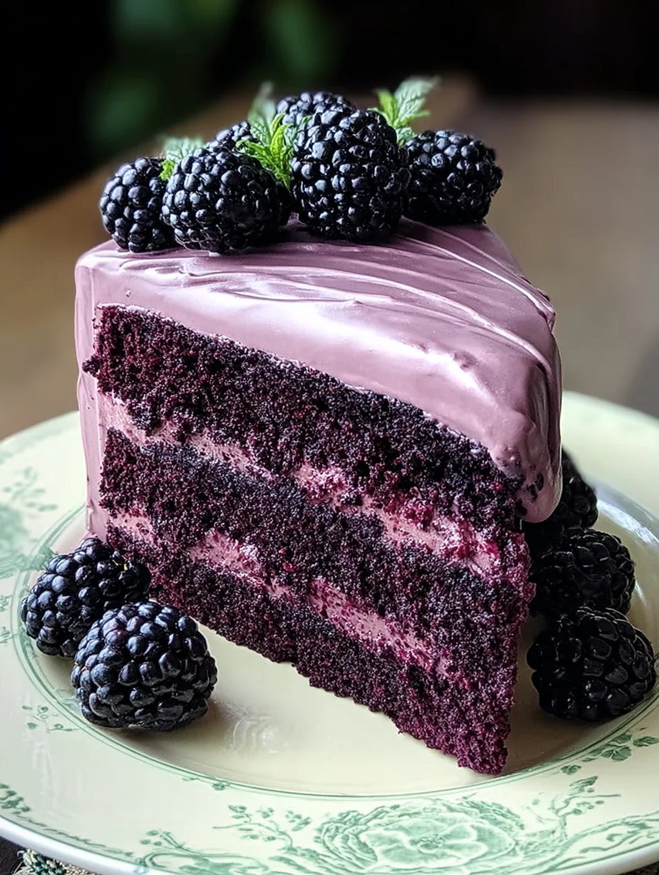 Blackberry Velvet Cake
