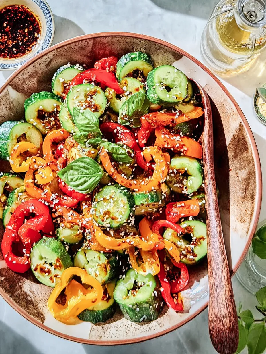 Cucumber Bell Pepper Salad