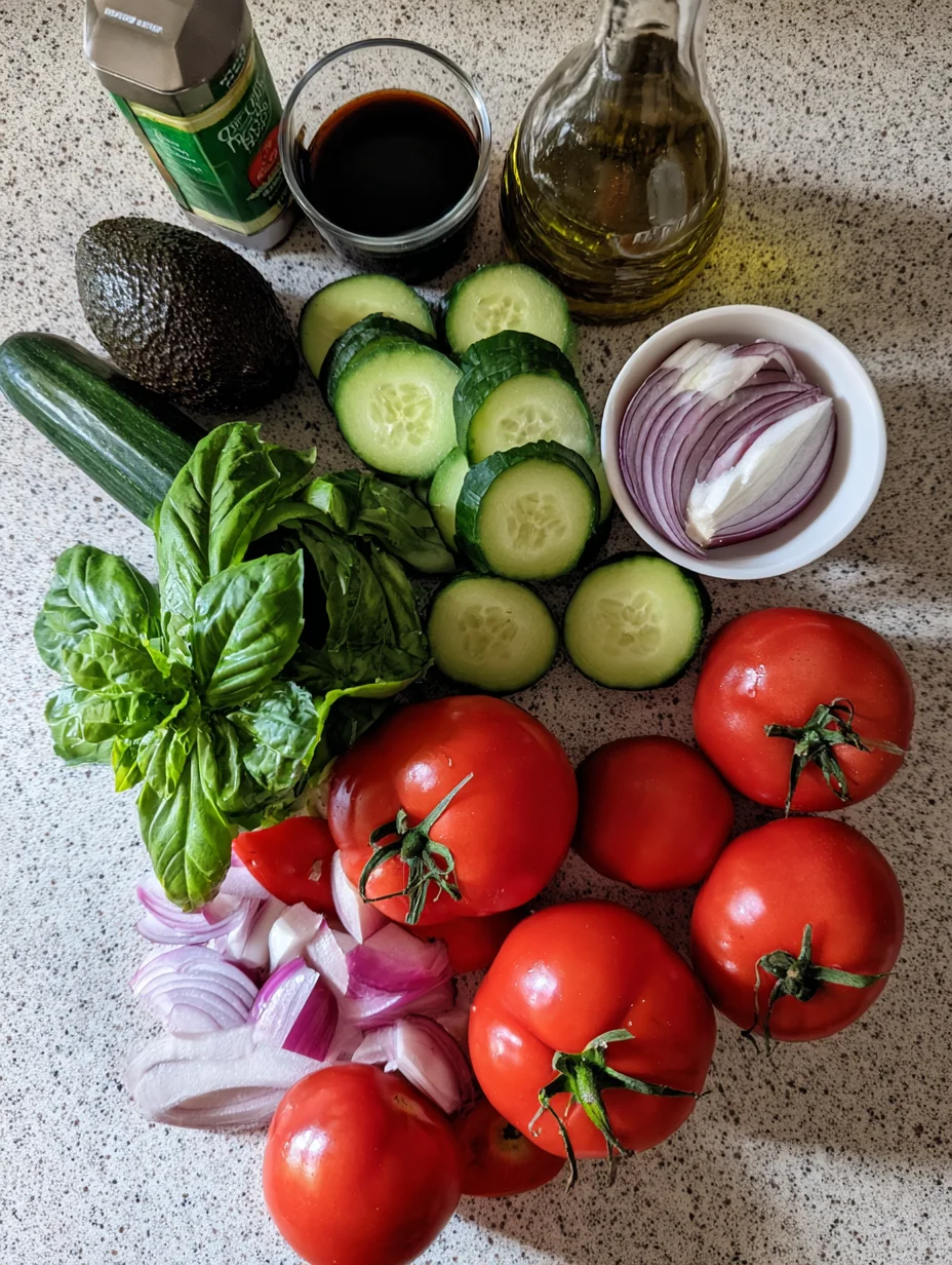 Cucumber Tomato and Avocado Salad