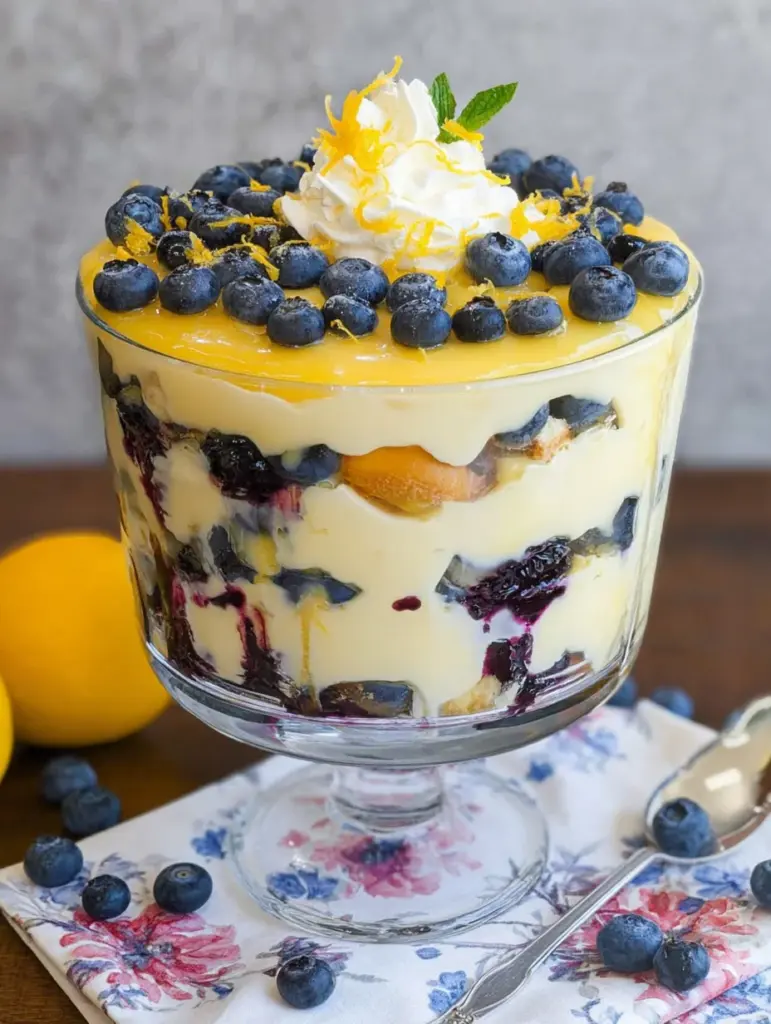 Easy Lemon Blueberry Trifle Recipe