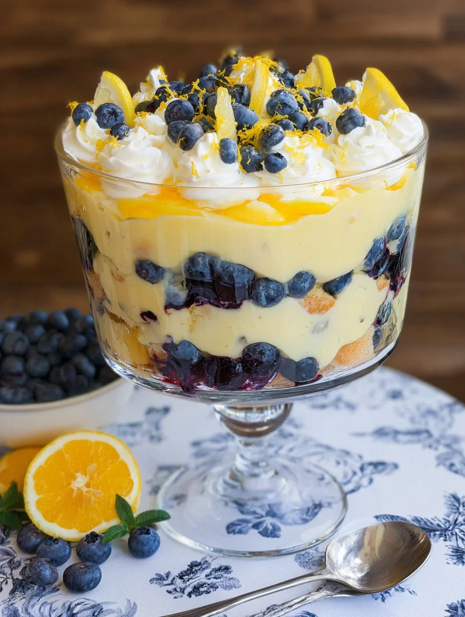 Easy Lemon Blueberry Trifle