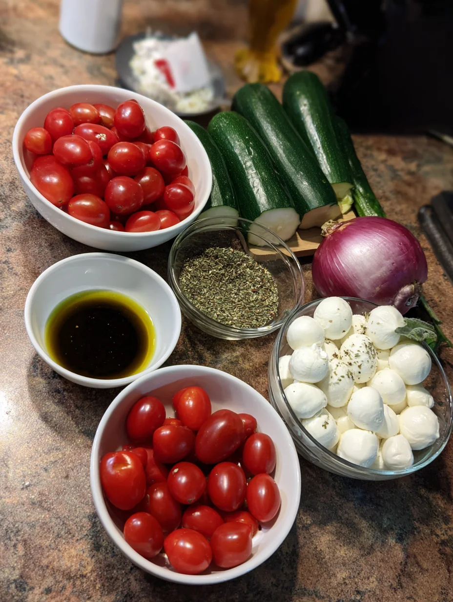 Fresh Cucumber Caprese Salad