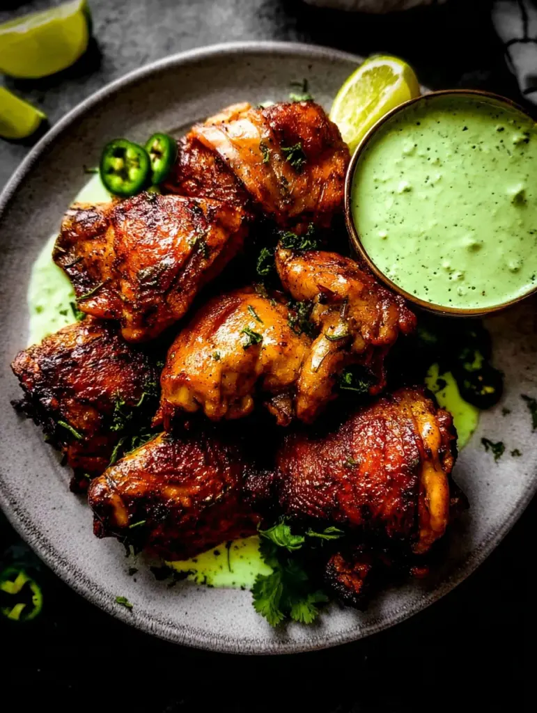 Peruvian Chicken with Creamy Green Sauce