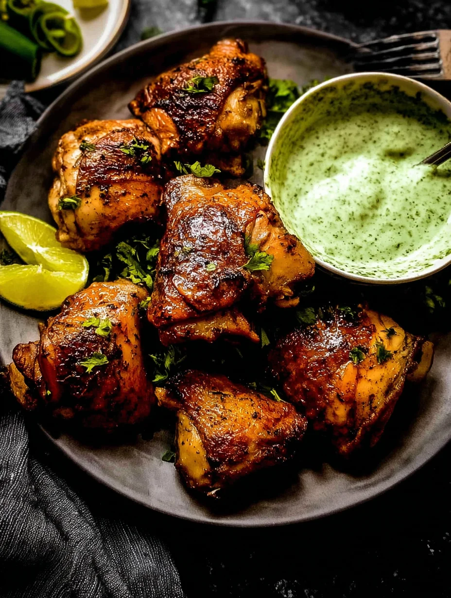 Peruvian Chicken with Creamy Green Sauce