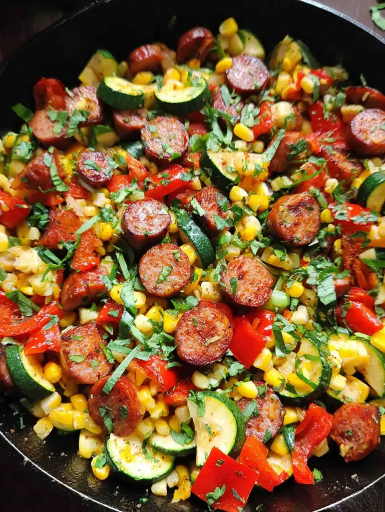 Sausage and Veggies Skillet - 30 Minute, One-Pan Meal