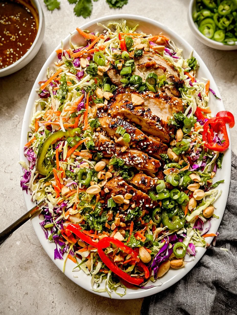 Sesame Chicken Cabbage Crunch Salad