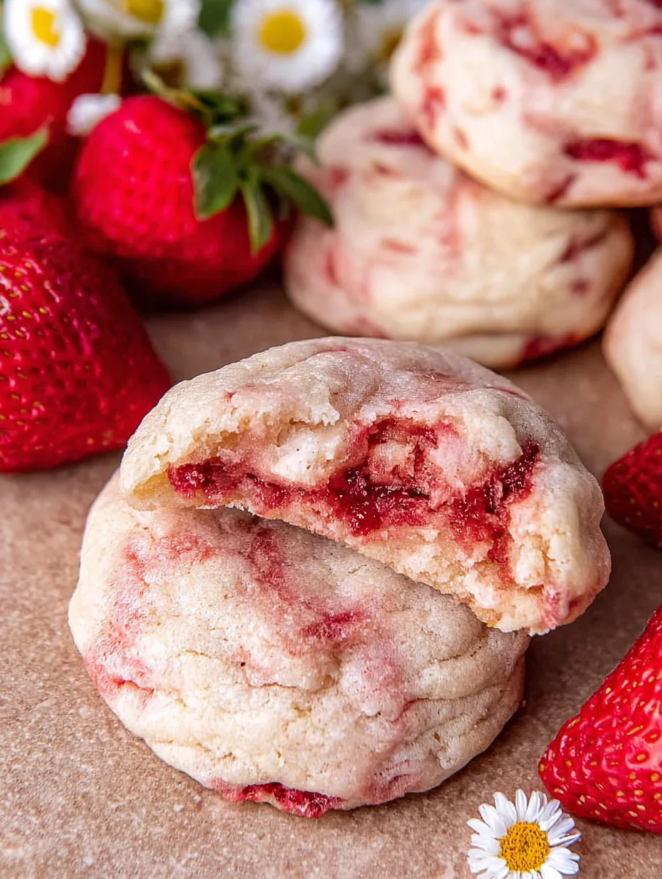 Strawberry Cheesecake Cookies