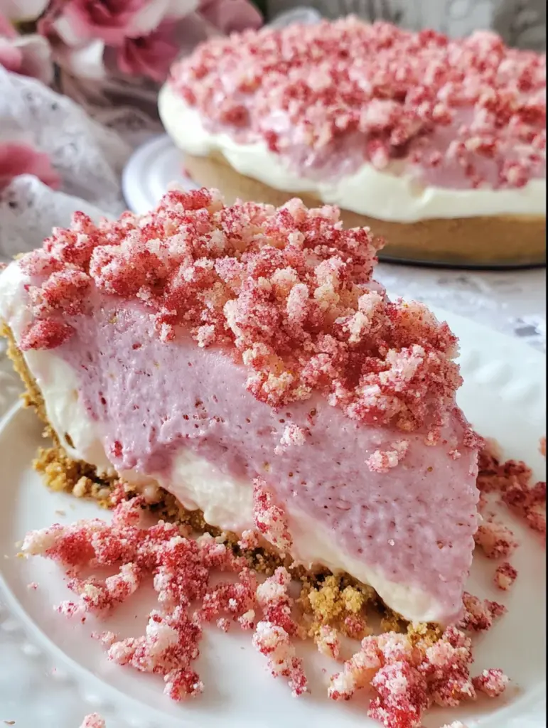Strawberry Shortcake Freezer Pie
