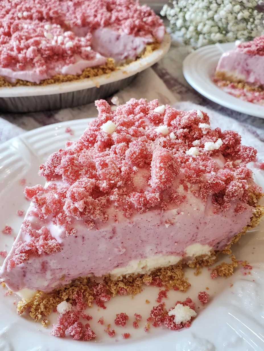 Strawberry Shortcake Freezer Pie