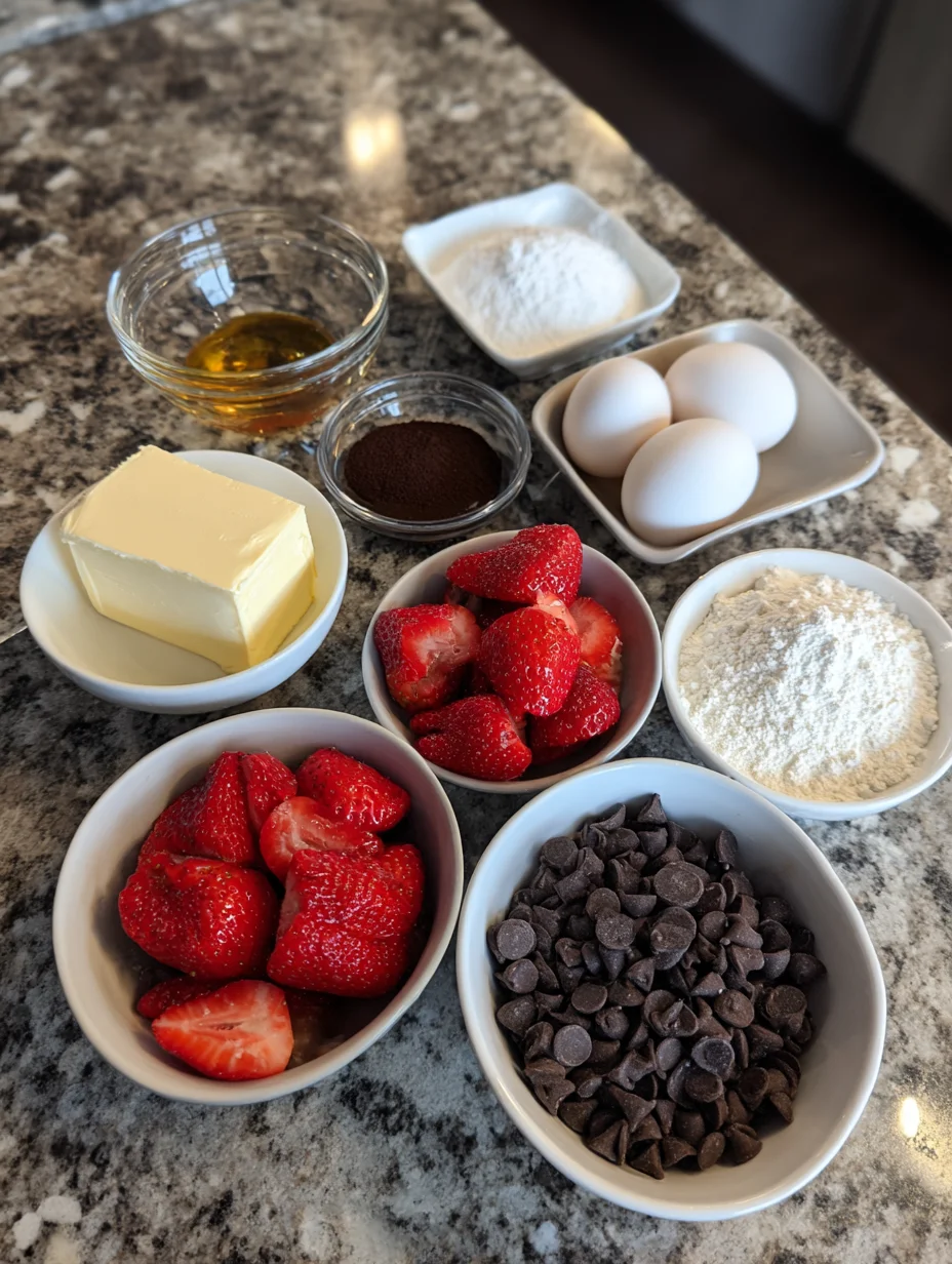 Chocolate Covered Strawberry Brownies