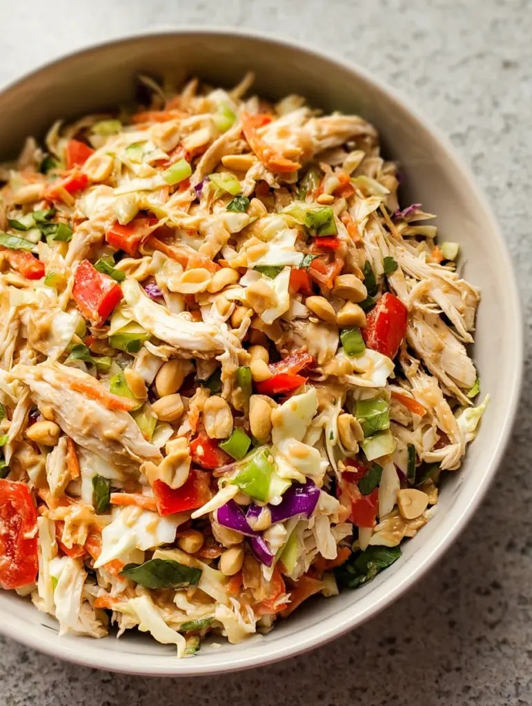 Thai Chicken Salad with Peanut Dressing