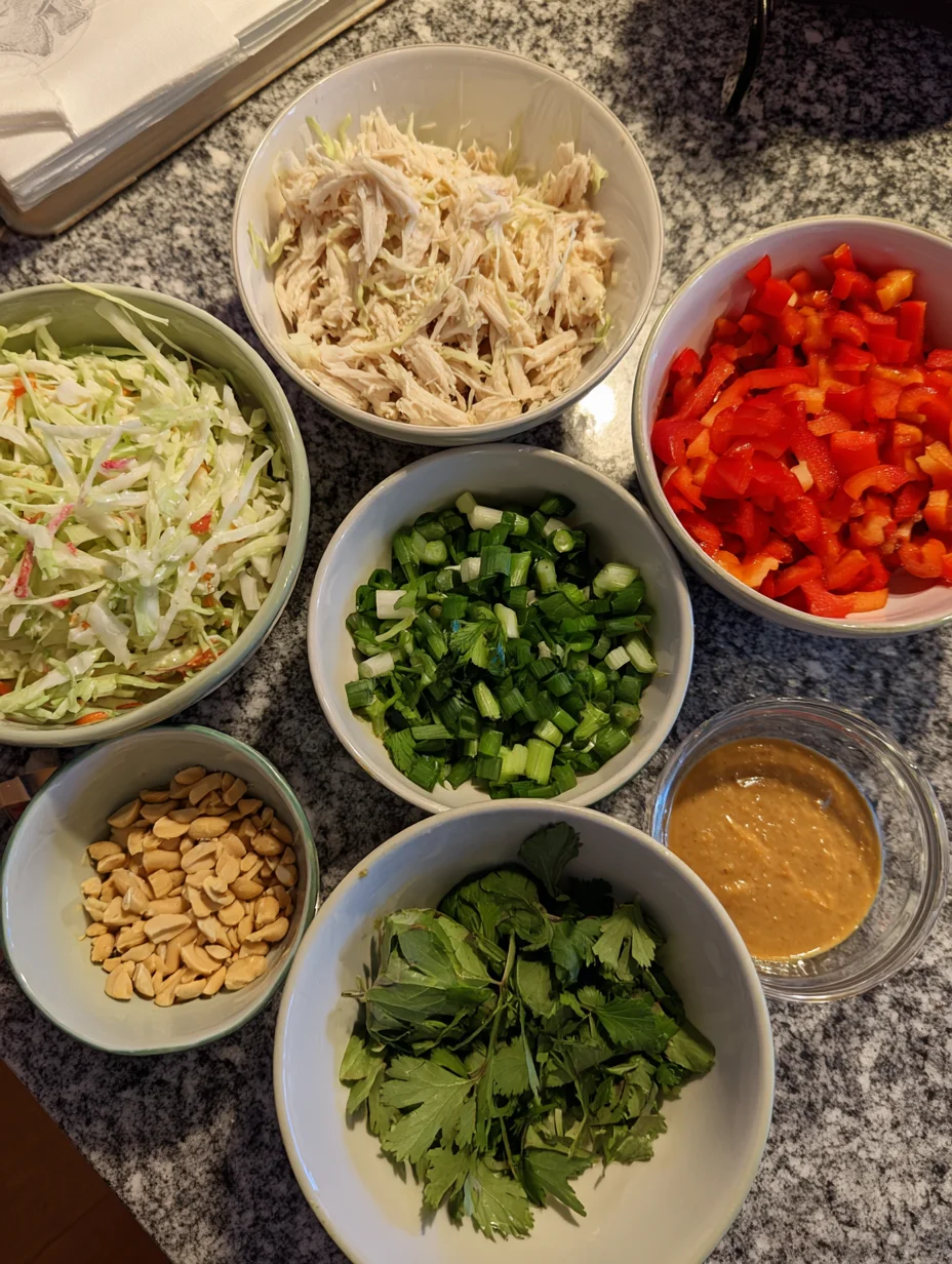 Thai Chicken Salad with Peanut Dressing