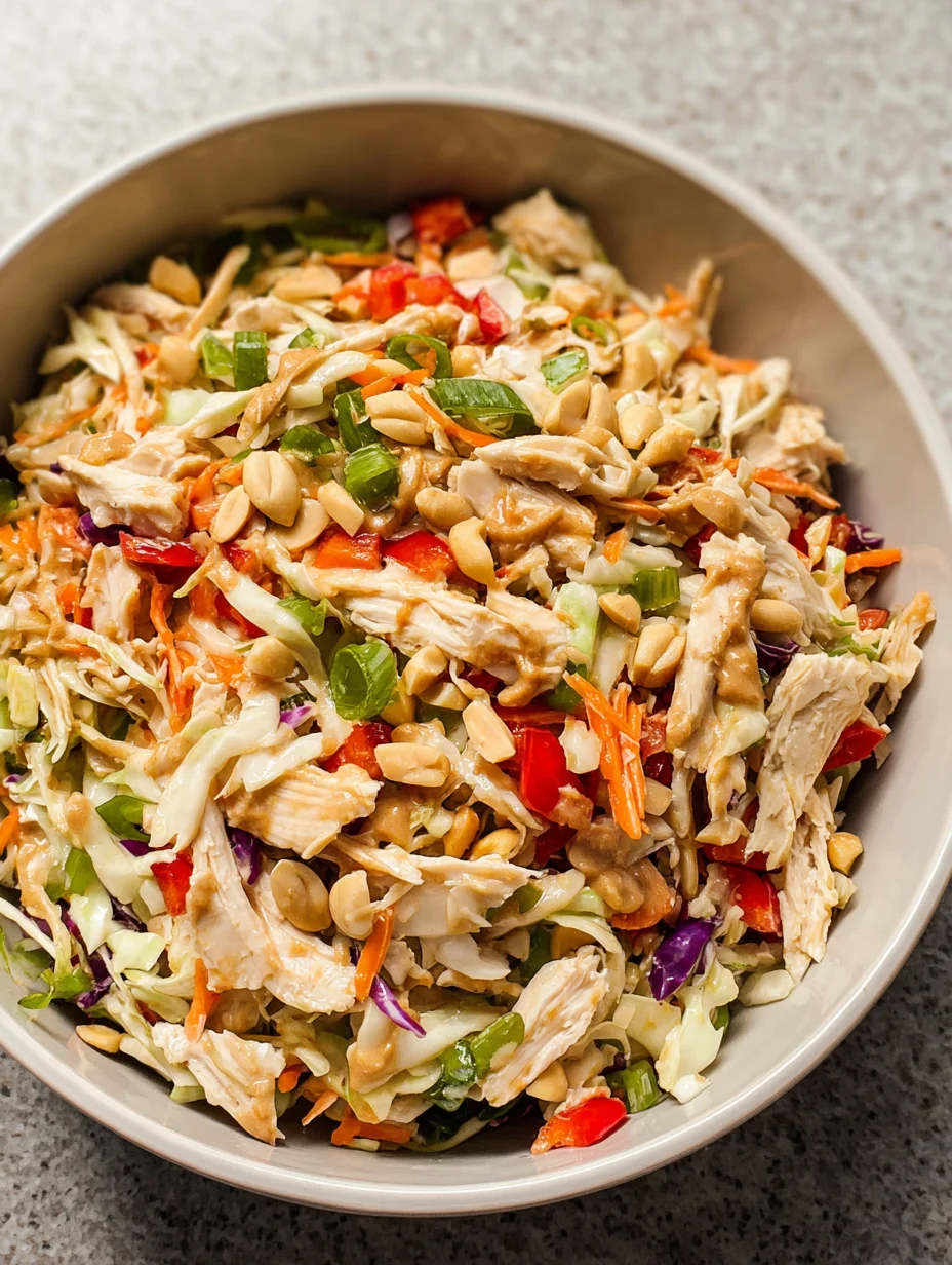 Thai Chicken Salad with Peanut Dressing